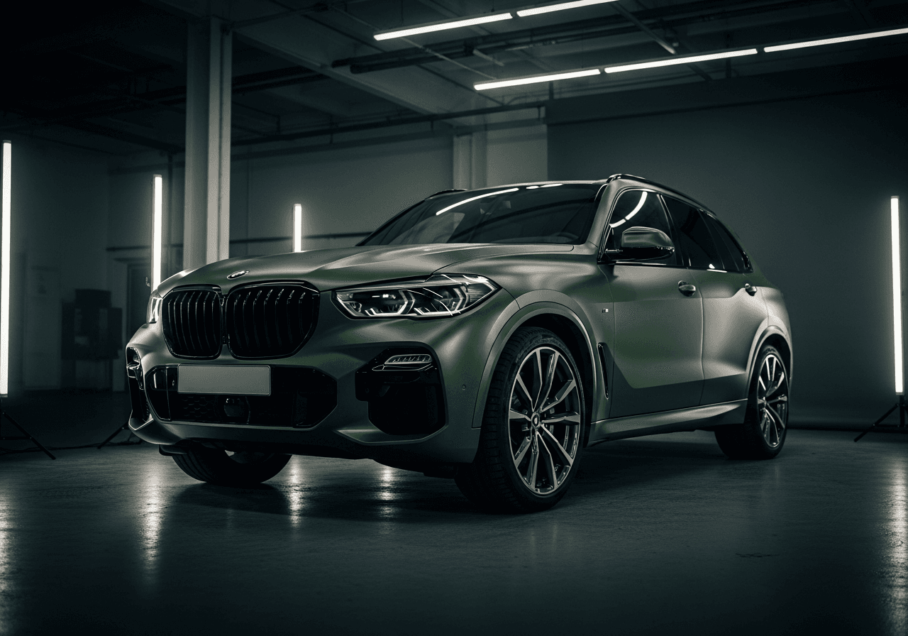 BMW X5 след винилно фолио за смяна на цвят
